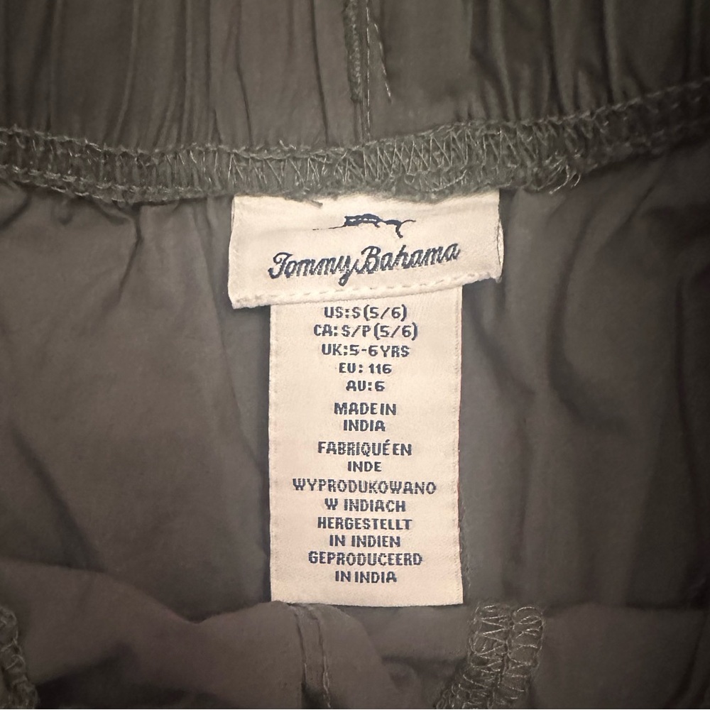 Boys size 5/6 Tommy Bahama 100% cotton khaki green light weight jogger w/pockets - Picture 5 of 5